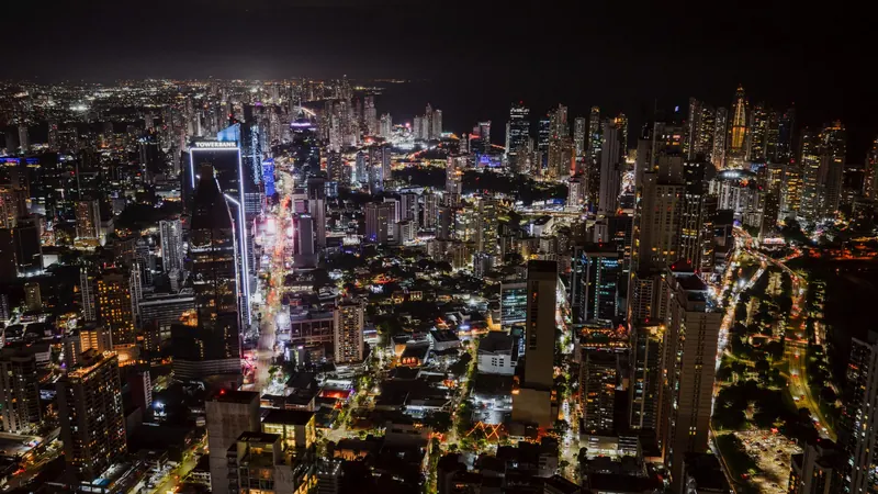 Panama City skyline at night